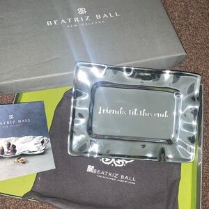 NWT Beatriz Ball  engraved with friends till the end. Bag. Brochure and box